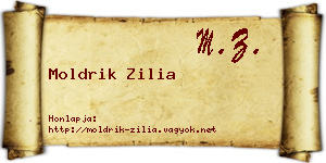 Moldrik Zilia névjegykártya